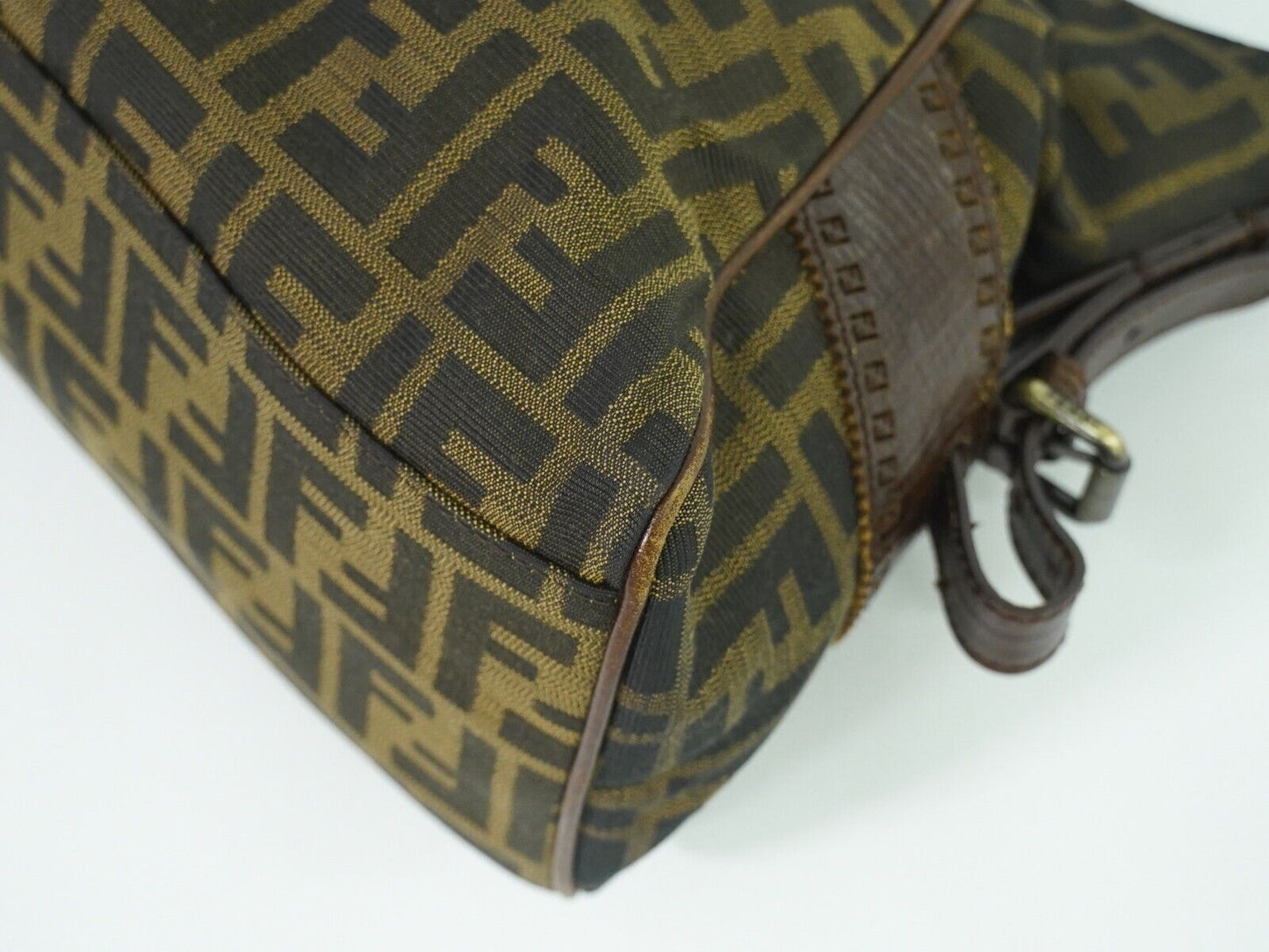 Fendi Etniko Brown Canvas Hand Bag