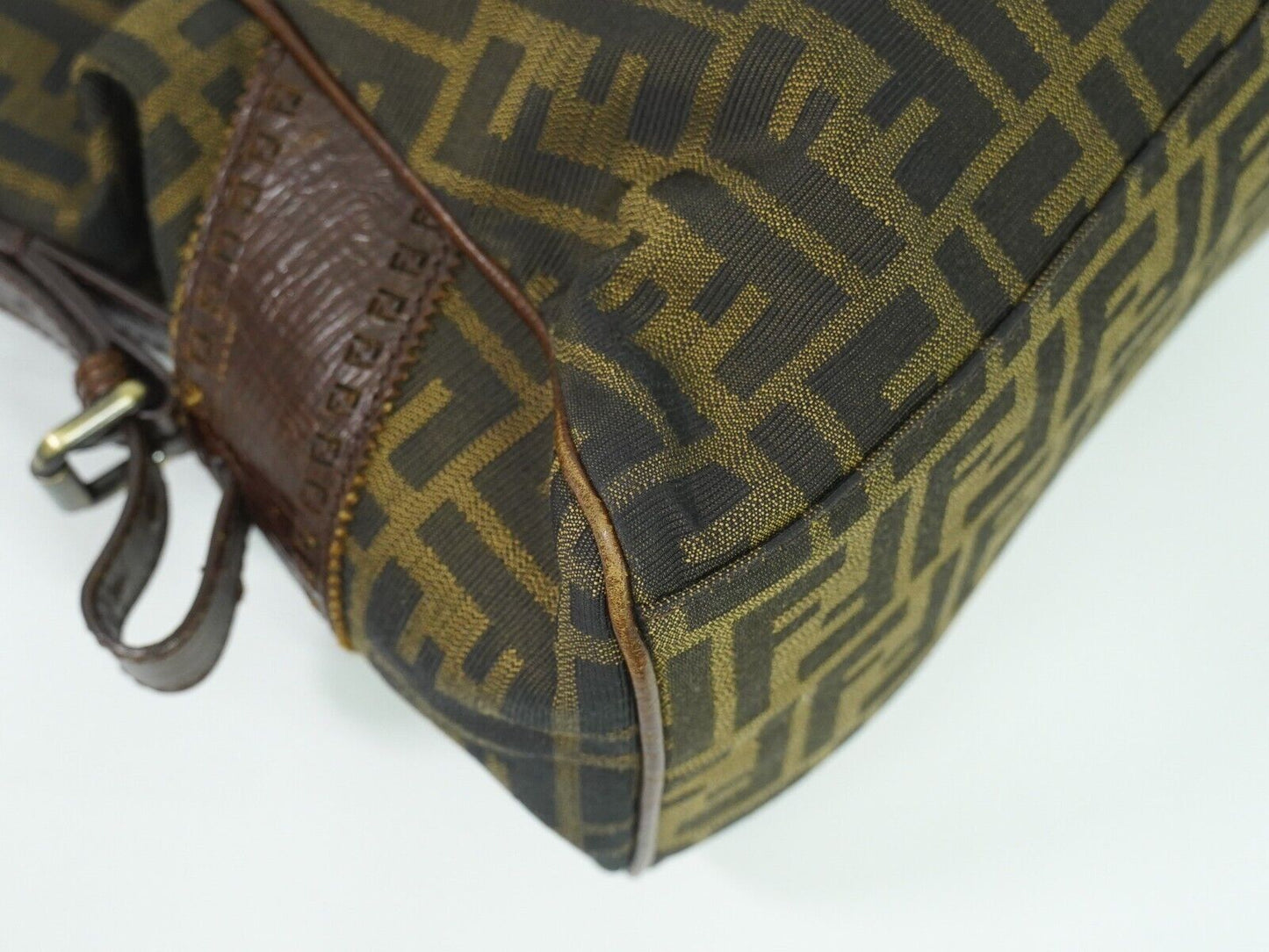 Fendi Etniko Brown Canvas Hand Bag