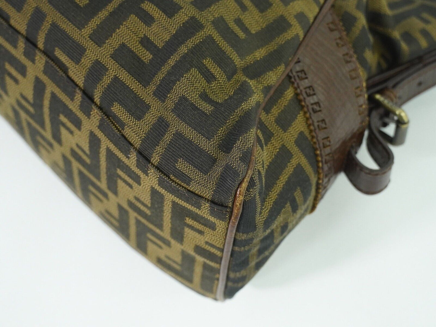 Fendi Etniko Brown Canvas Hand Bag