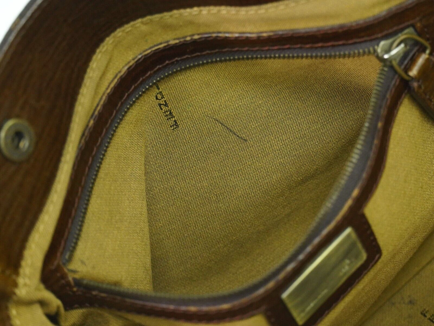 Fendi Etniko Brown Canvas Hand Bag