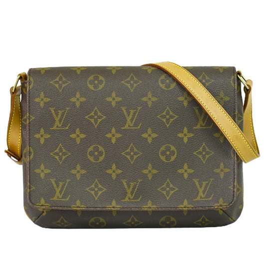 Louis Vuitton Musette Tango Brown Canvas Shoulder Bag