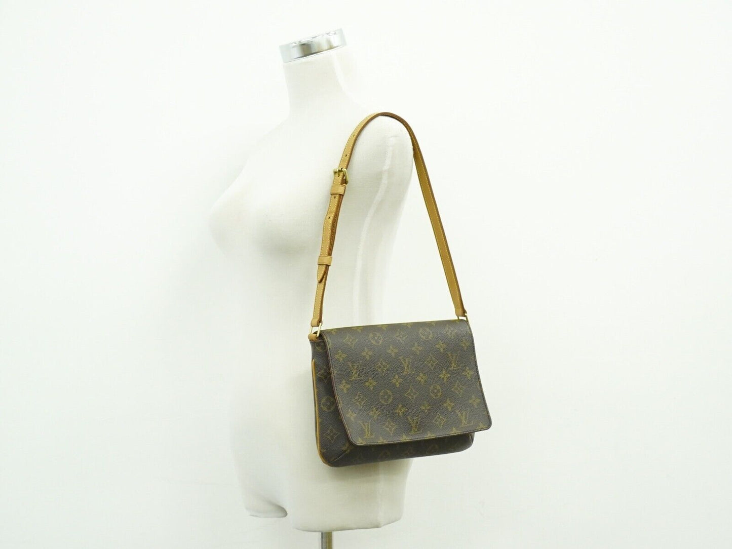 Louis Vuitton Musette Tango Brown Canvas Shoulder Bag