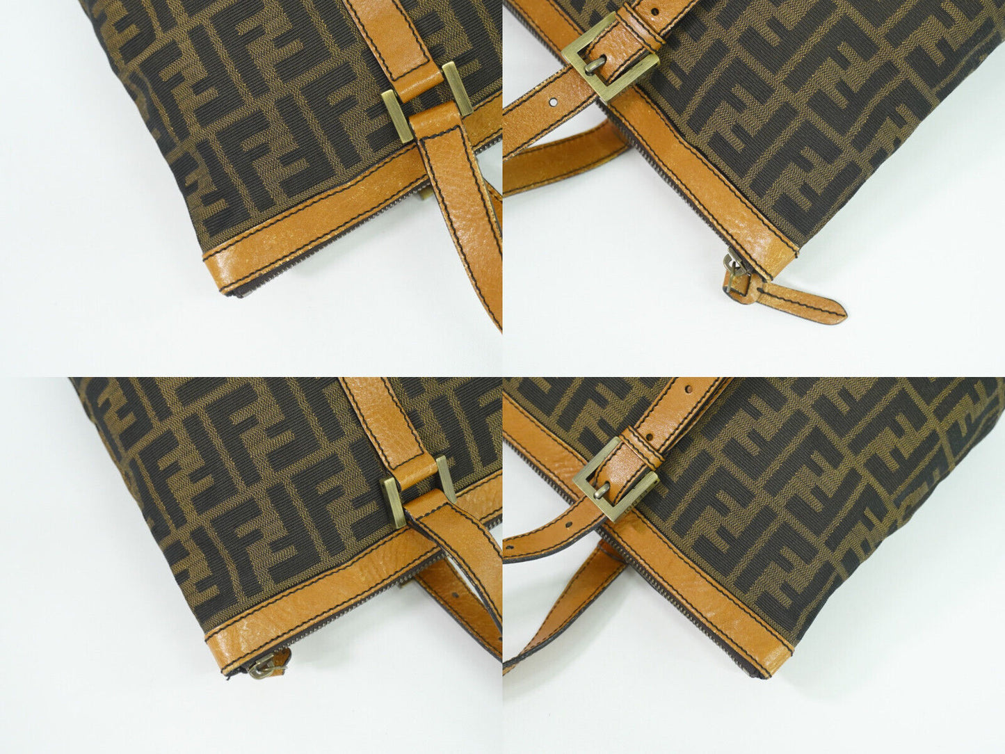 Fendi Zucca Brown Canvas Shopper Bag