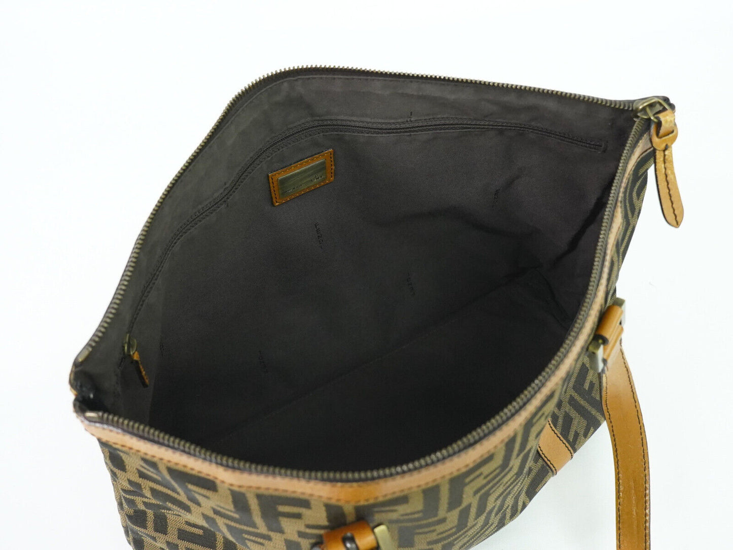 Fendi Zucca Brown Canvas Shopper Bag