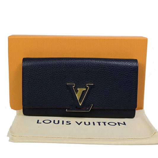 Louis Vuitton Capucines Navy Leather Wallet Accessories