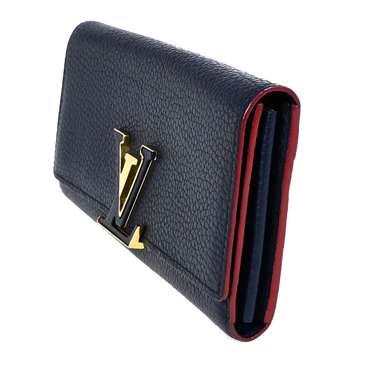 Louis Vuitton Capucines Navy Leather Wallet Accessories