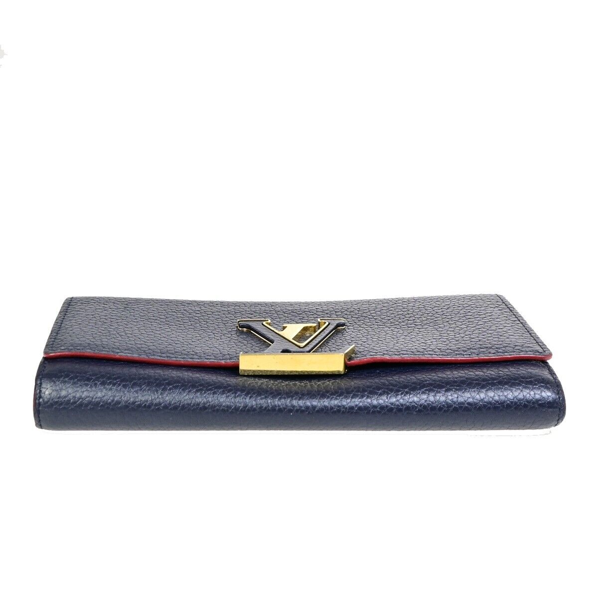 Louis Vuitton Capucines Navy Leather Wallet Accessories