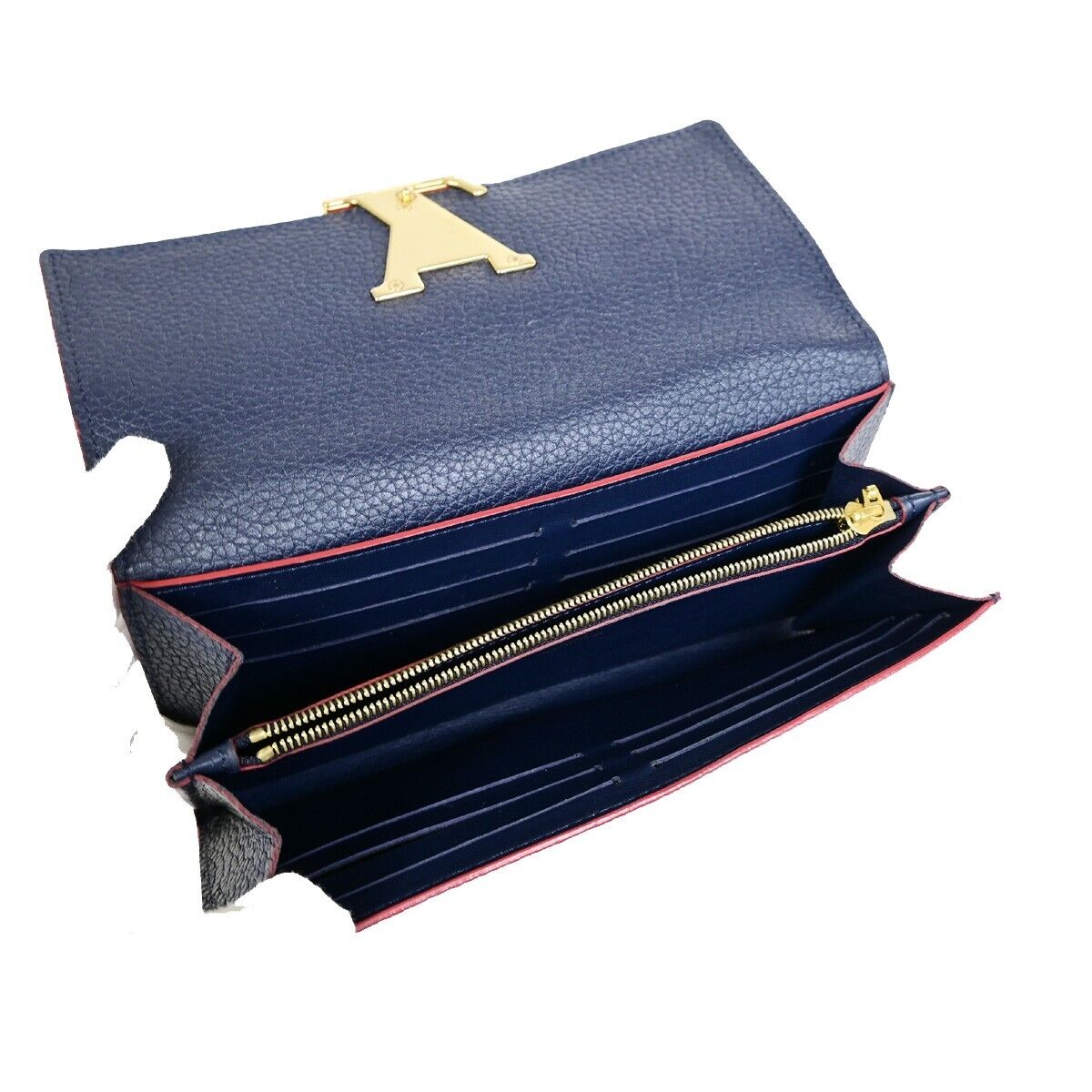 Louis Vuitton Capucines Navy Leather Wallet Accessories