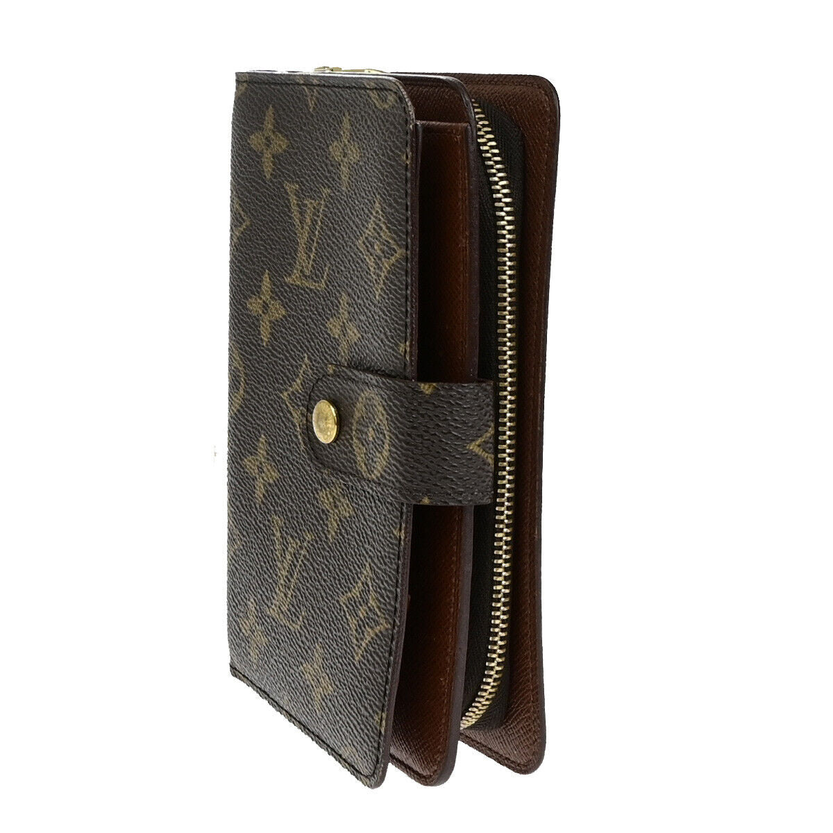 Louis Vuitton Porte papier zip Brown Canvas Wallet Accessories