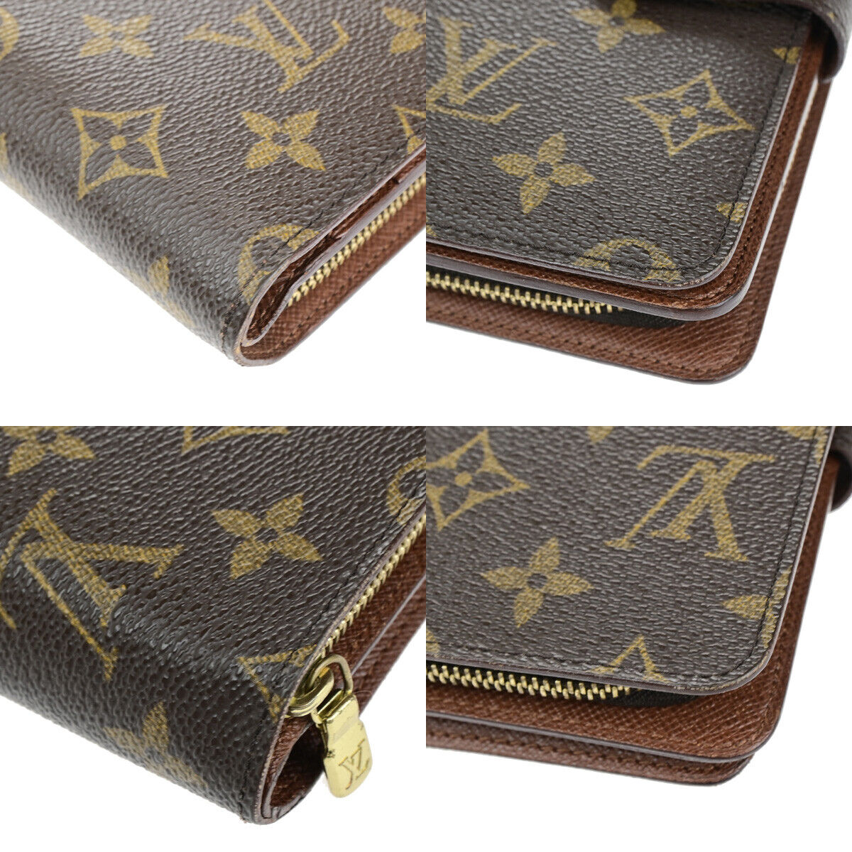 Louis Vuitton Porte papier zip Brown Canvas Wallet Accessories