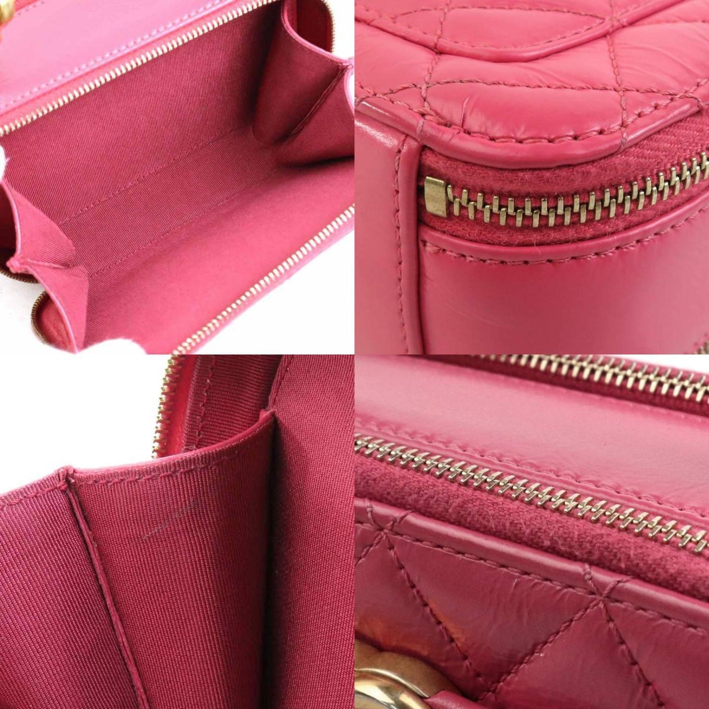 Chanel Matelassé Pink Leather Hand Bag