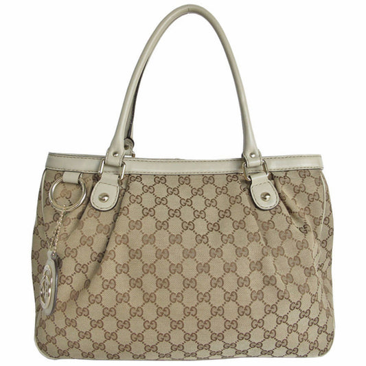 Gucci GG canvas Beige Canvas Hand Bag