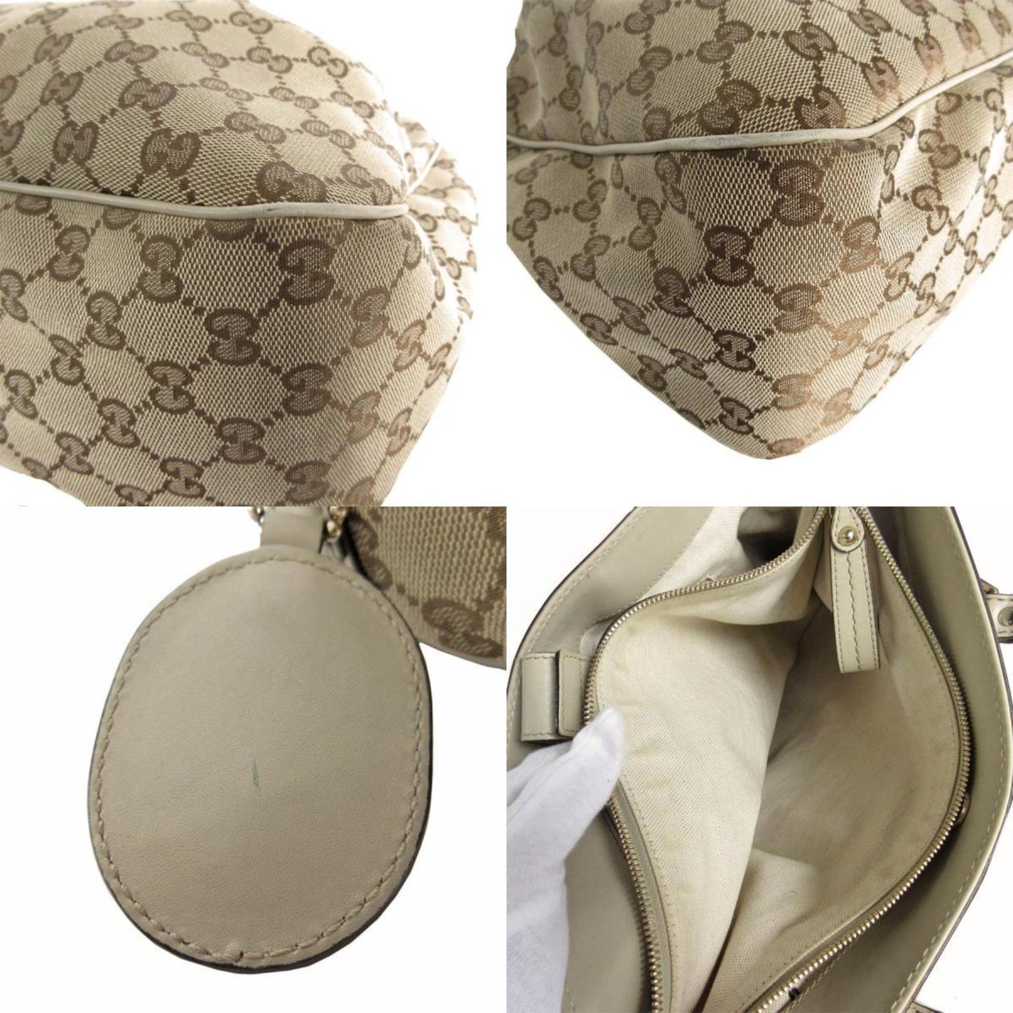 Gucci GG canvas Beige Canvas Hand Bag