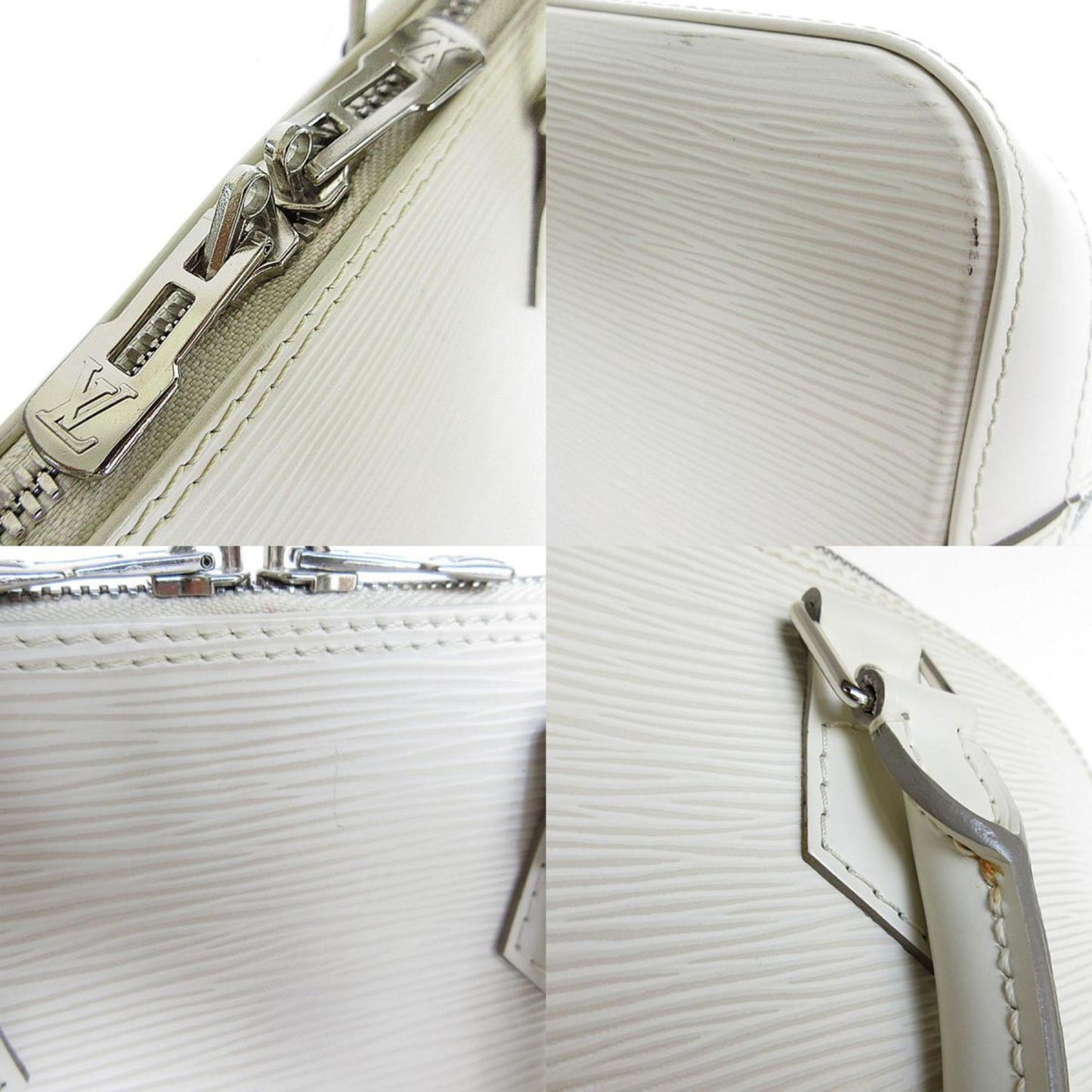 Louis Vuitton Alma White Leather Hand Bag