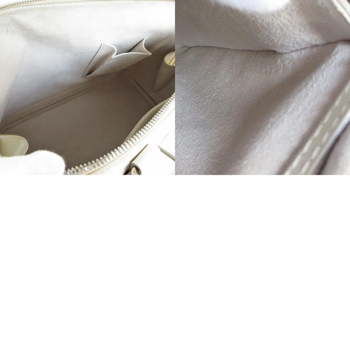 Louis Vuitton Alma White Leather Hand Bag