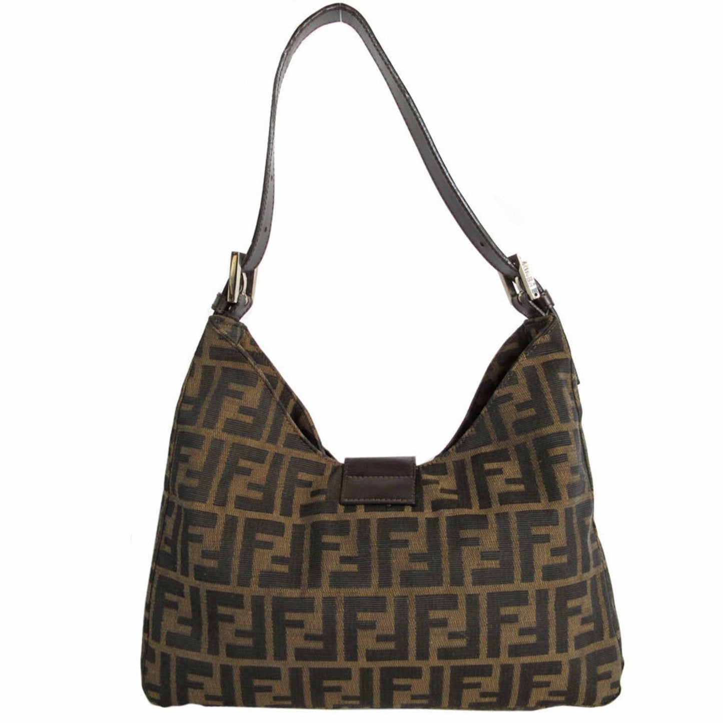 Fendi Zucca Brown Canvas Shoulder Bag