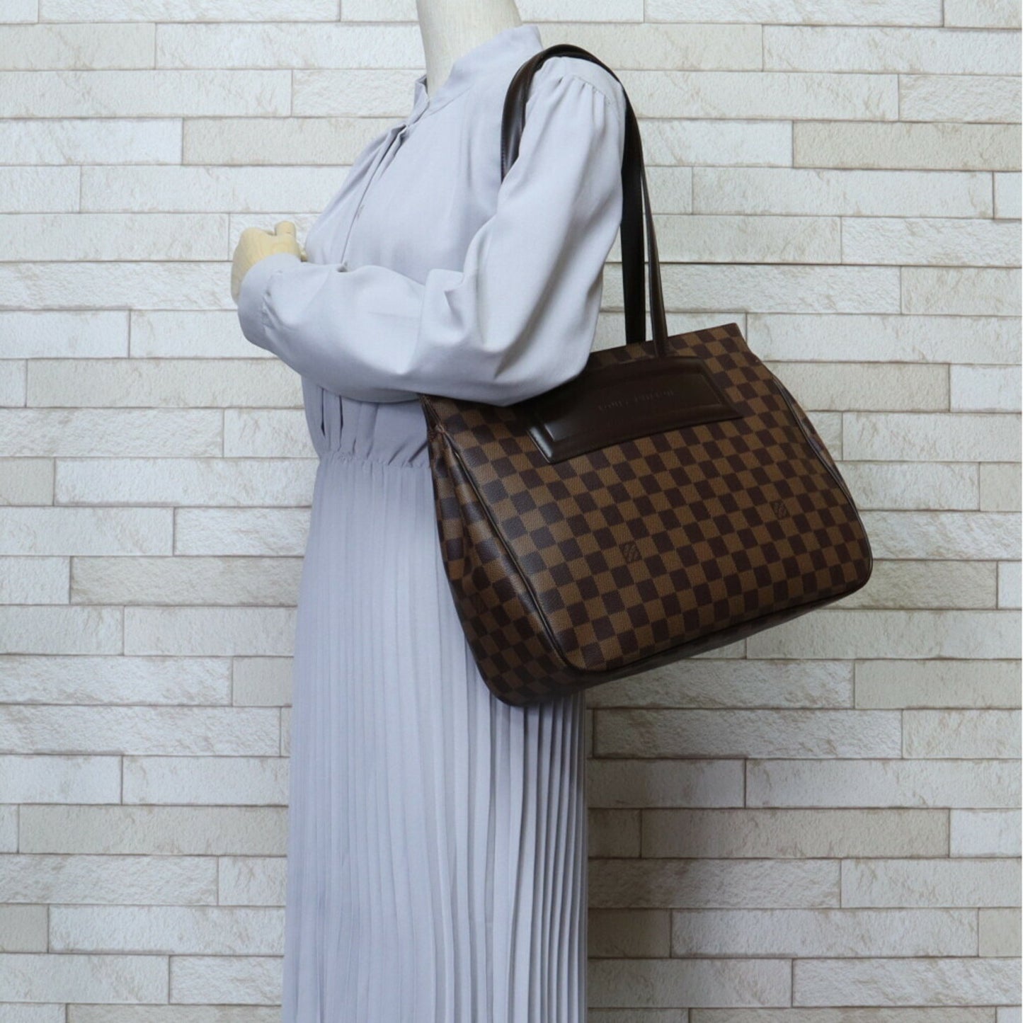 Louis Vuitton Parioli Brown Canvas Shopper Bag