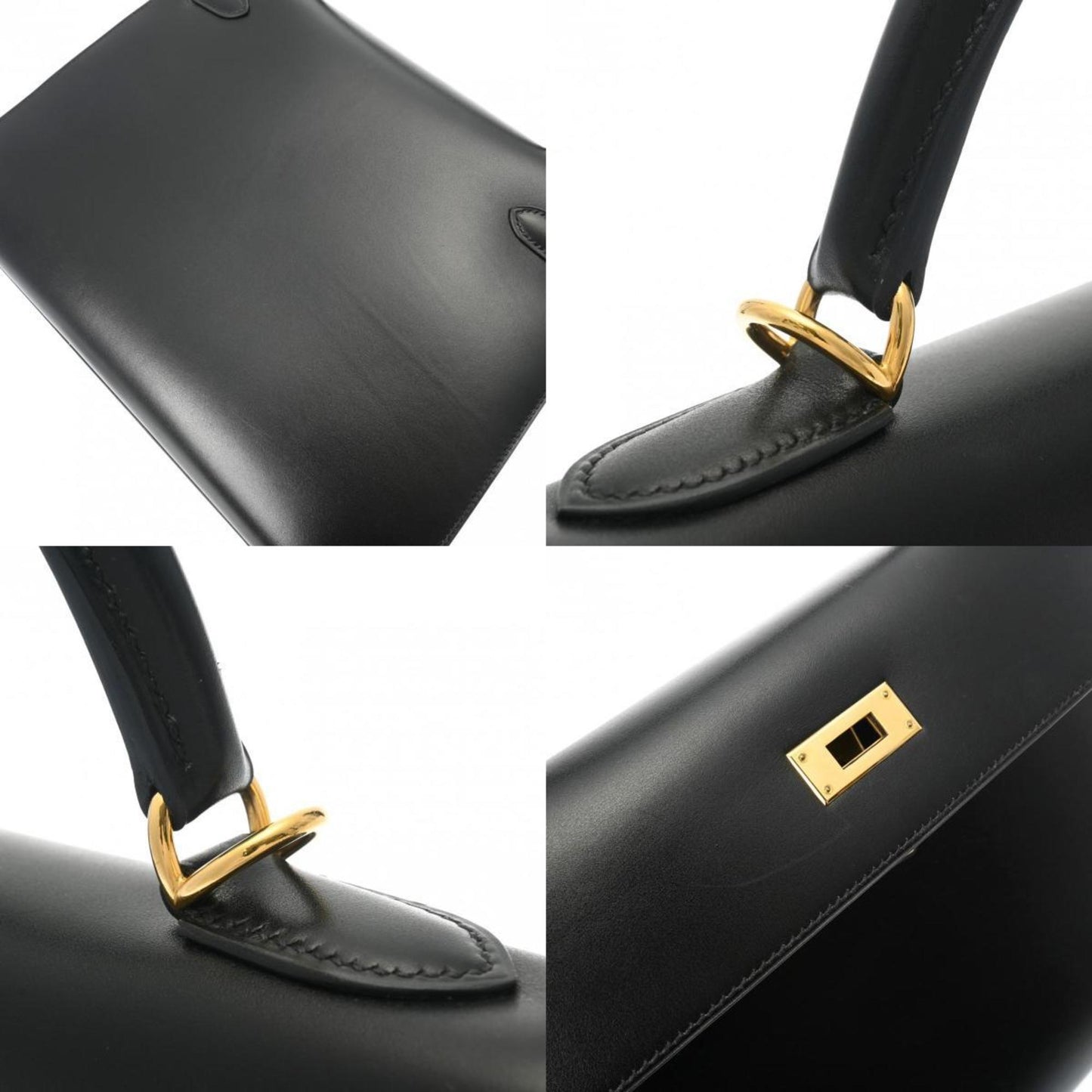 Hermès Kelly 32 Black Leather Hand Bag