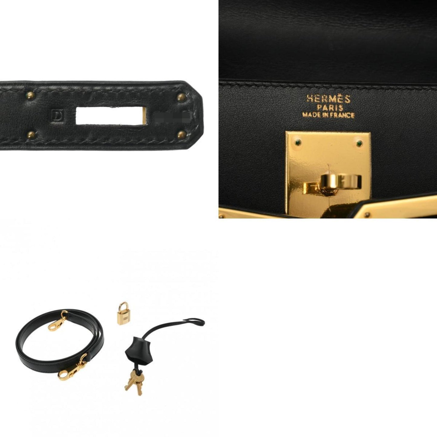 Hermès Kelly 32 Black Leather Hand Bag