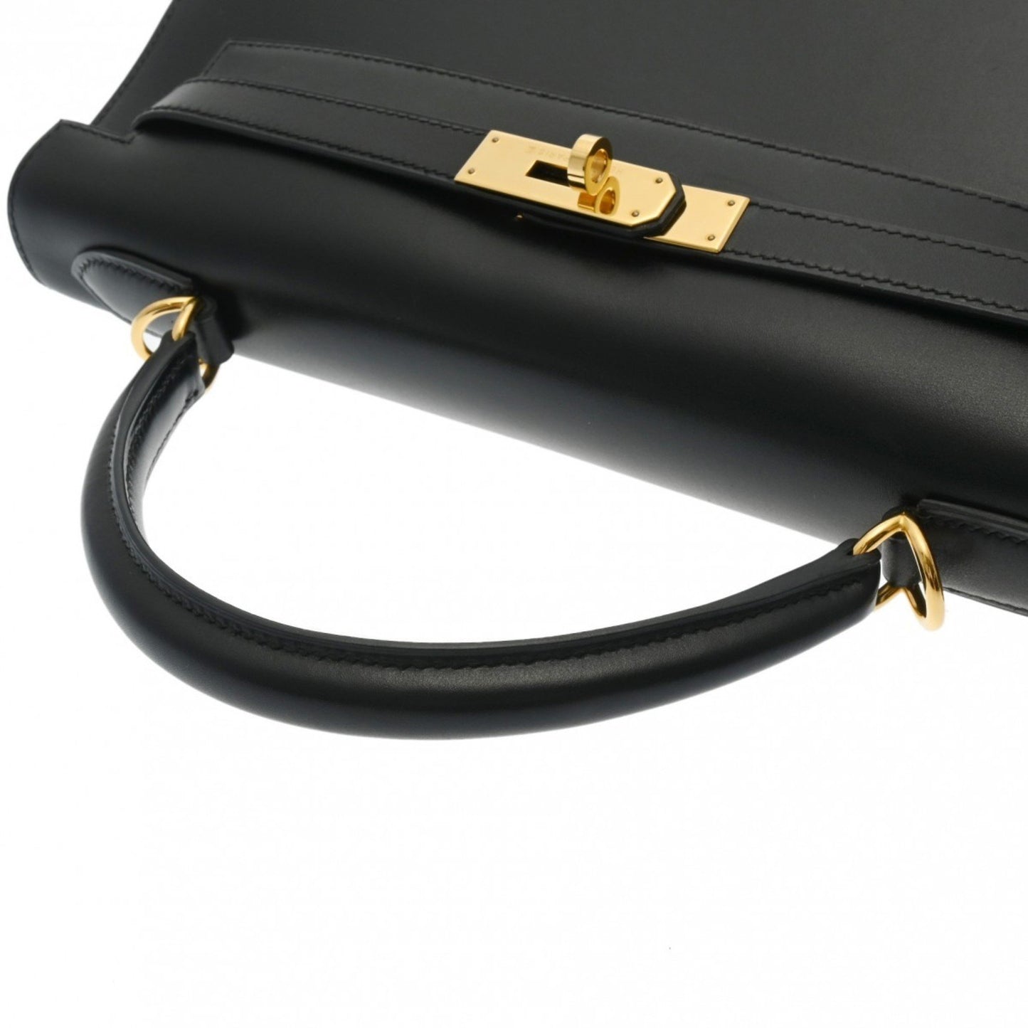 Hermès Kelly 32 Black Leather Hand Bag