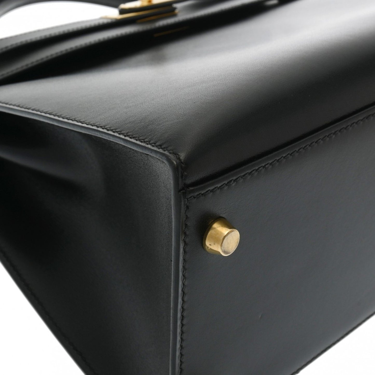 Hermès Kelly 32 Black Leather Hand Bag