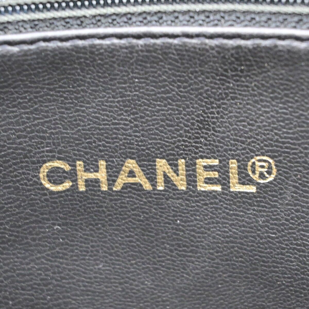 Chanel Logo CC Black Leather Shoulder Bag