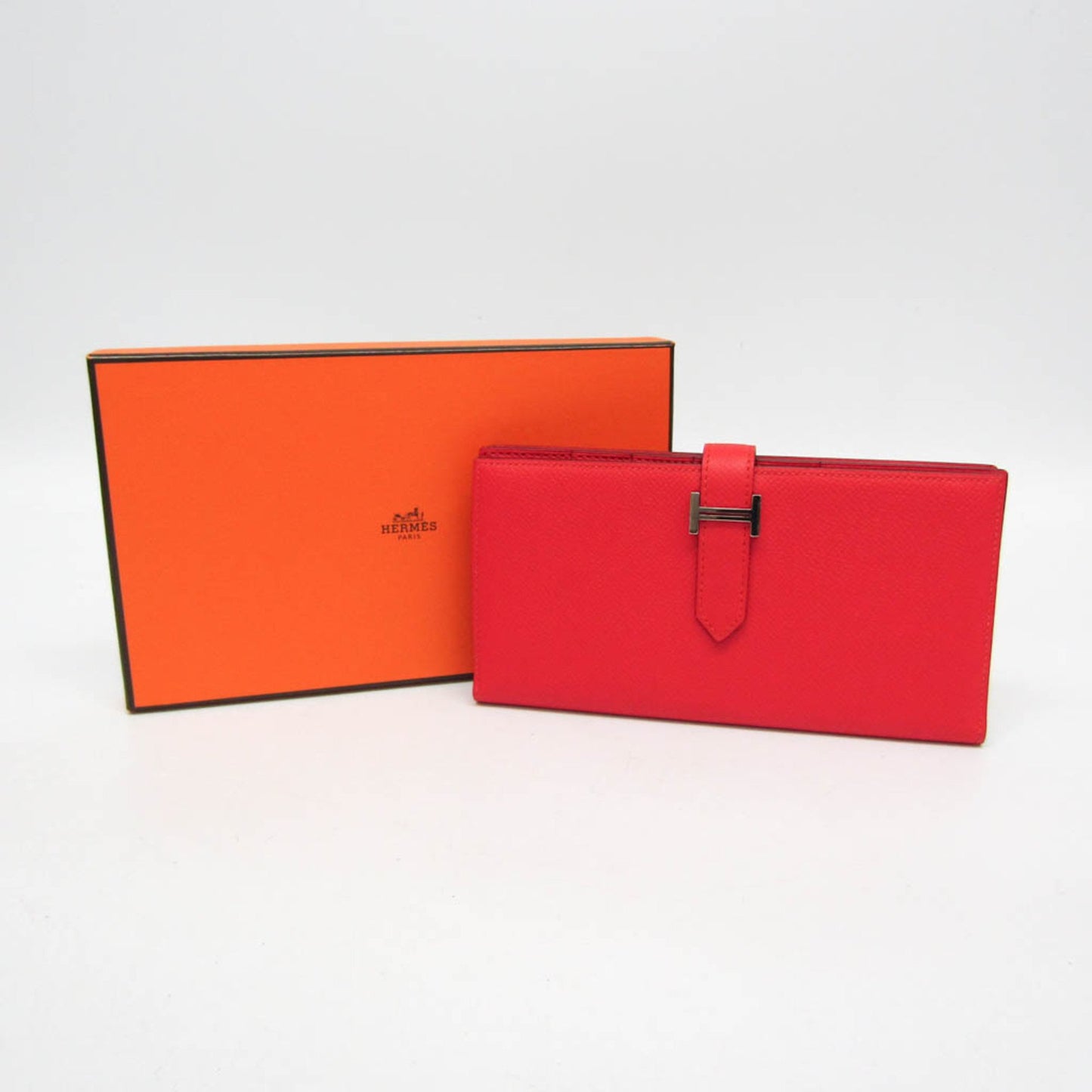 Hermès Béarn Red Leather Wallet Accessories