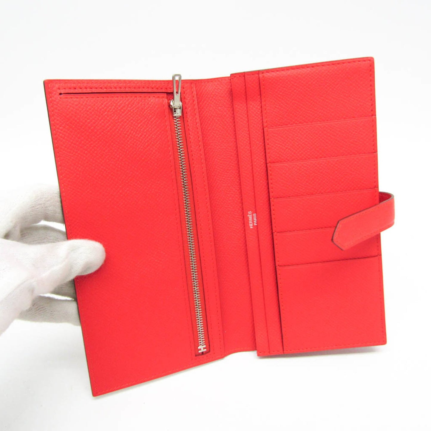 Hermès Béarn Red Leather Wallet Accessories