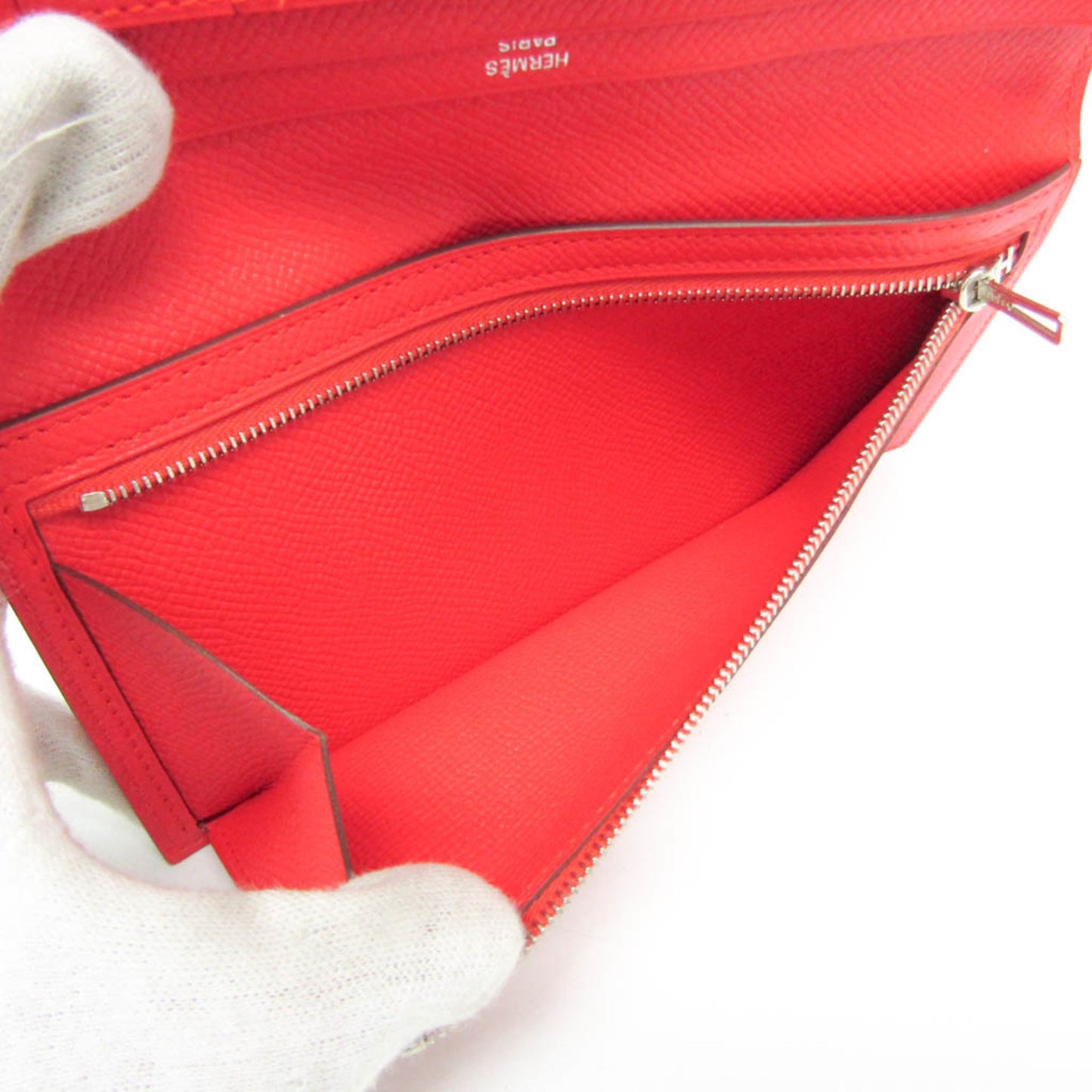 Hermès Béarn Red Leather Wallet Accessories