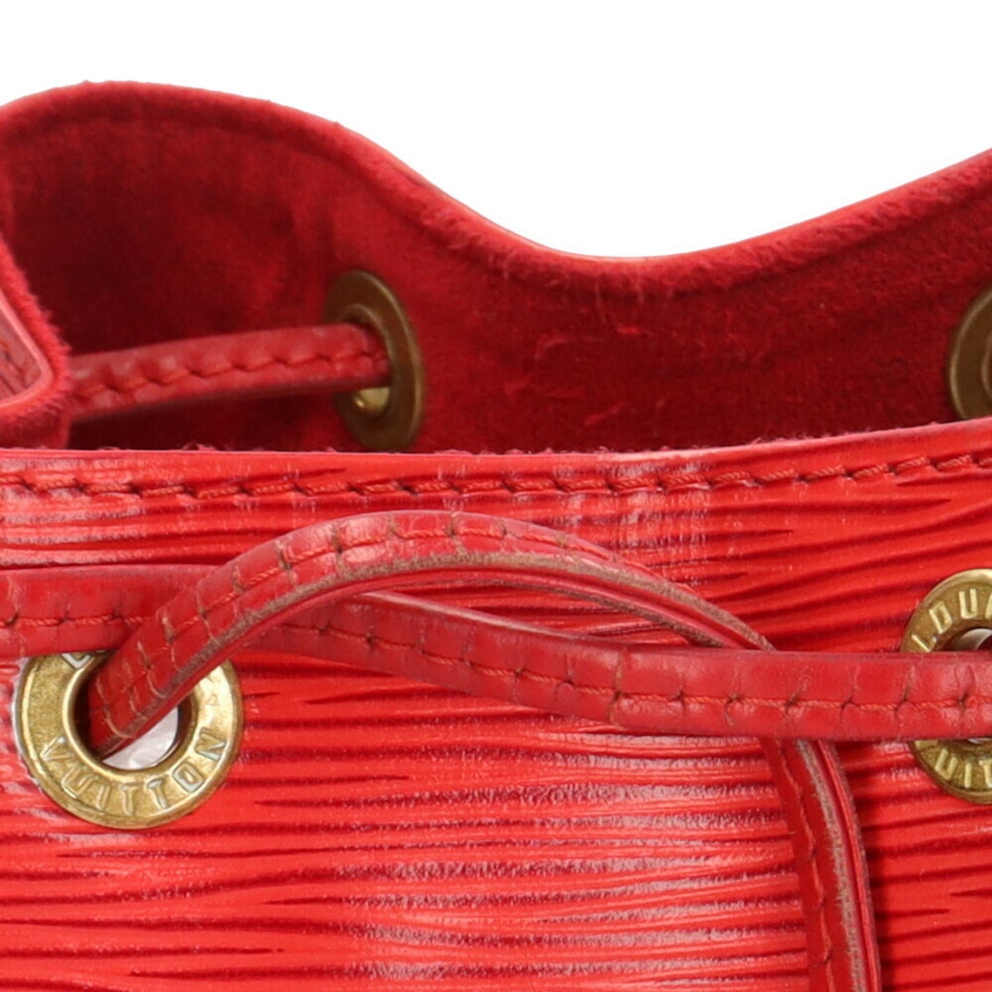 Louis Vuitton Noé Red Leather Shoulder Bag