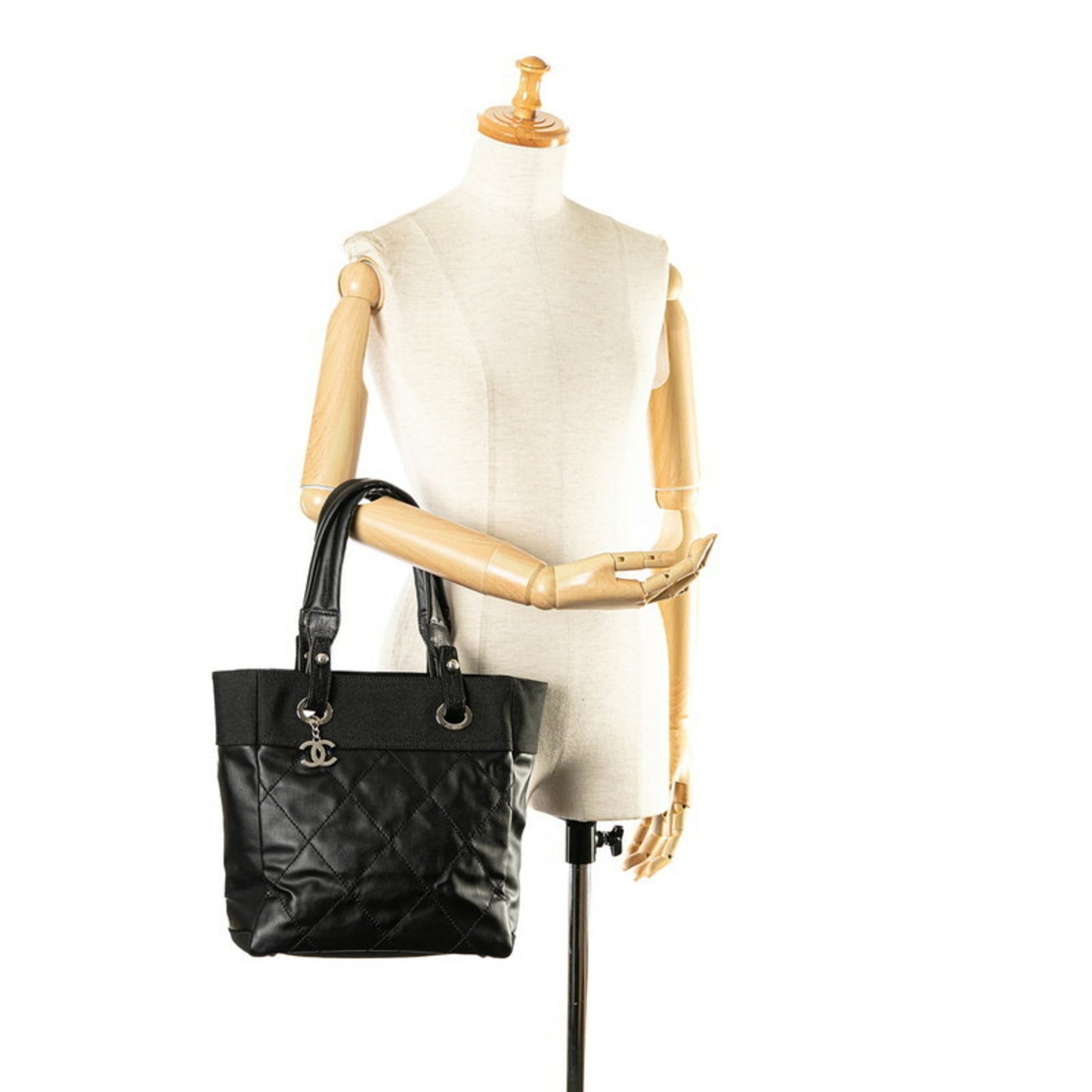 Chanel Paris Biarritz Black Calfskin Tote Bag