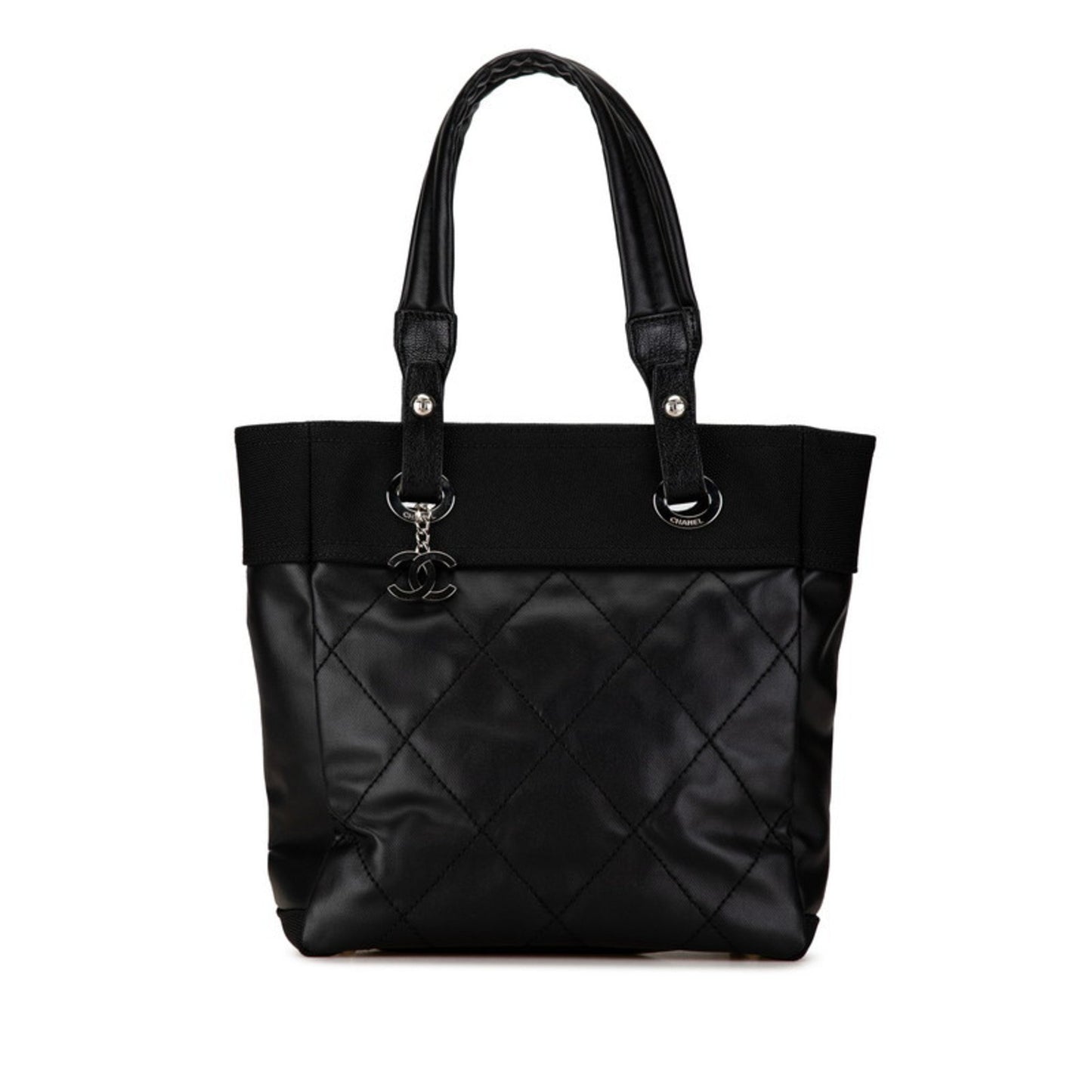 Chanel Paris Biarritz Black Calfskin Tote Bag