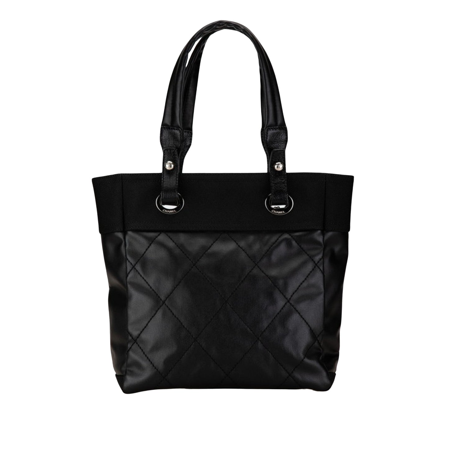 Chanel Paris Biarritz Black Calfskin Tote Bag