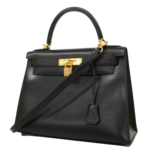 Hermès Kelly 28 Black Leather Hand Bag