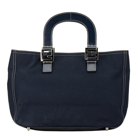 Fendi Kira Navy Canvas Hand Bag