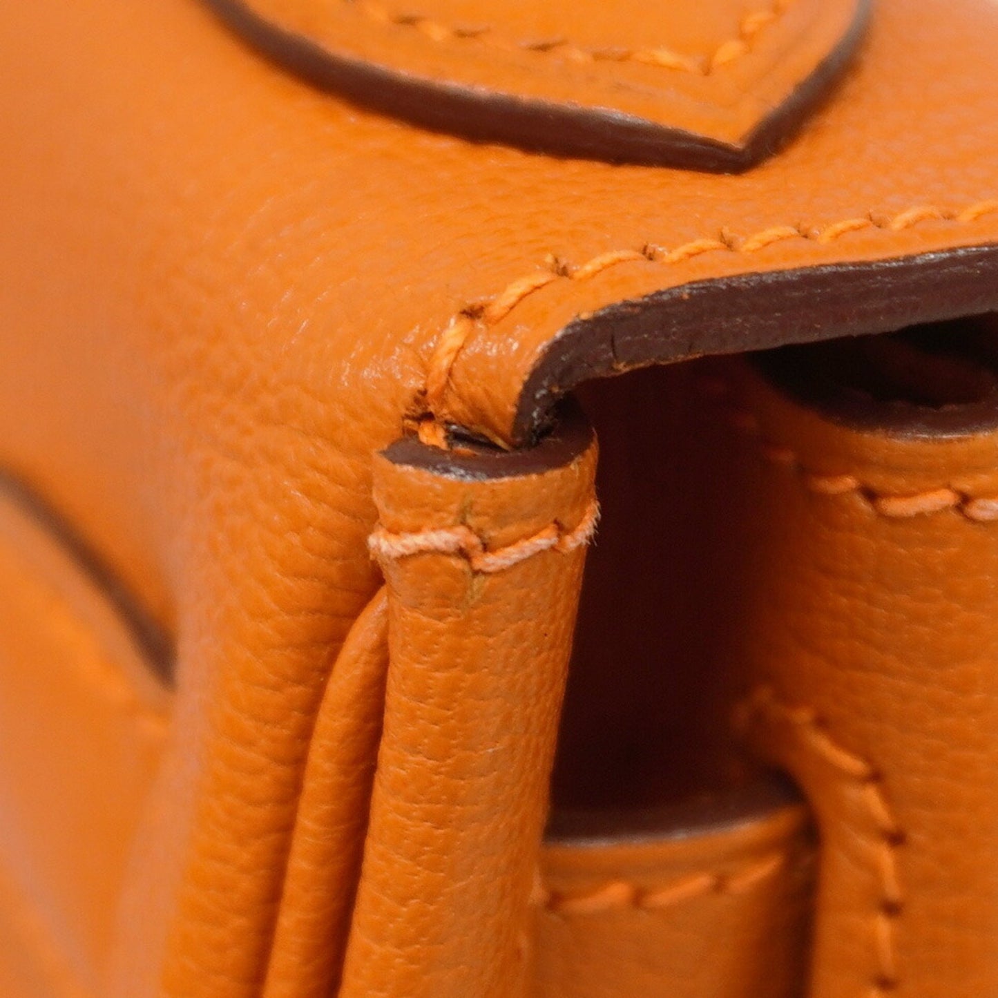 Hermès Kelly 28 Orange Leather Hand Bag