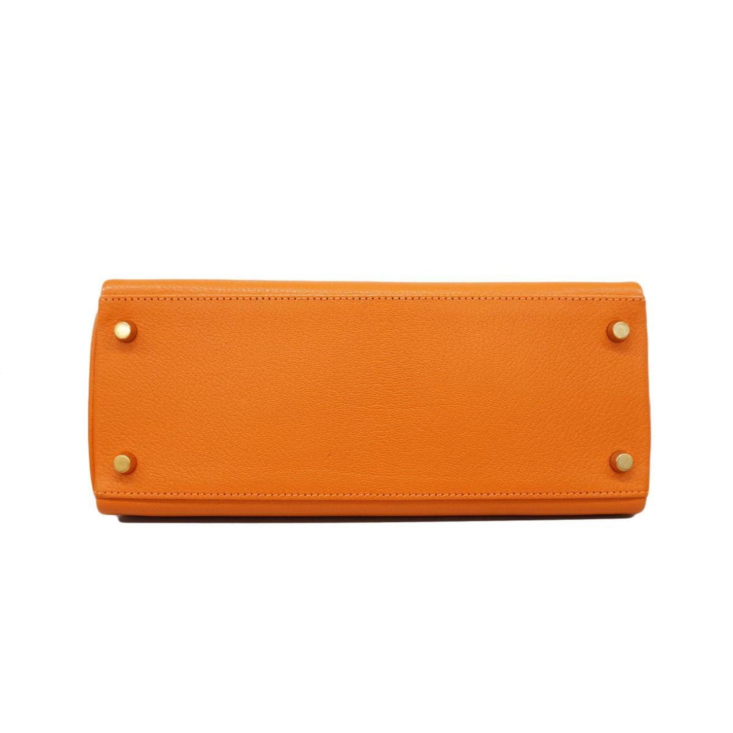 Hermès Kelly 28 Orange Leather Hand Bag