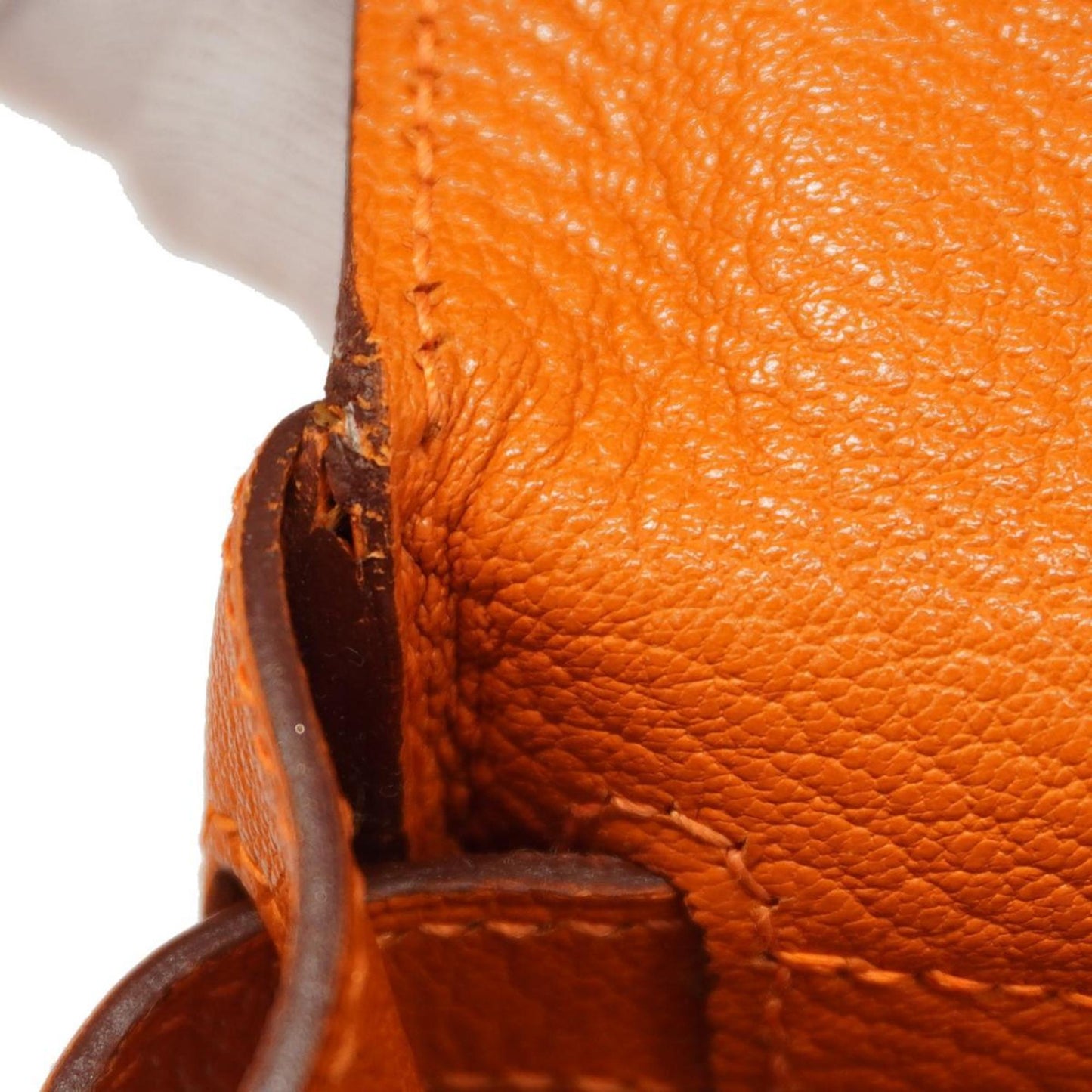 Hermès Kelly 28 Orange Leather Hand Bag