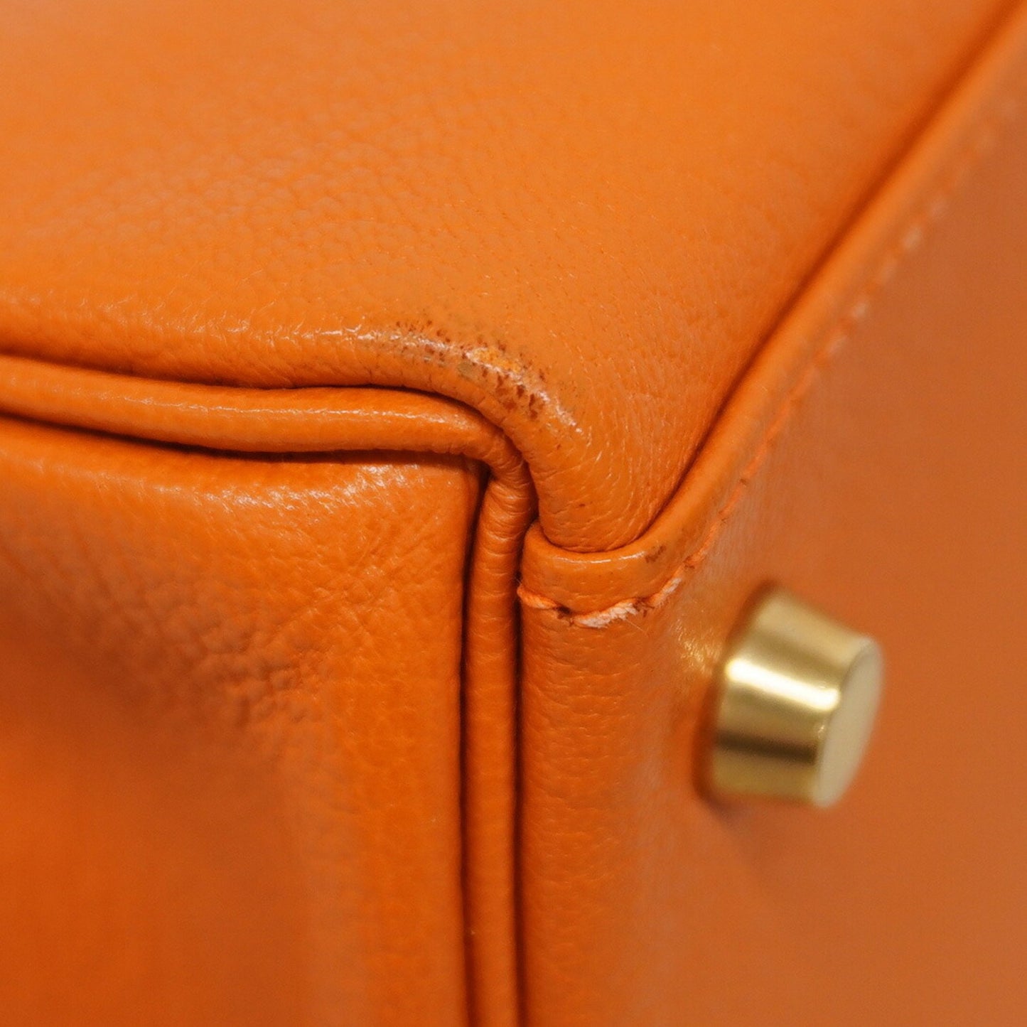 Hermès Kelly 28 Orange Leather Hand Bag