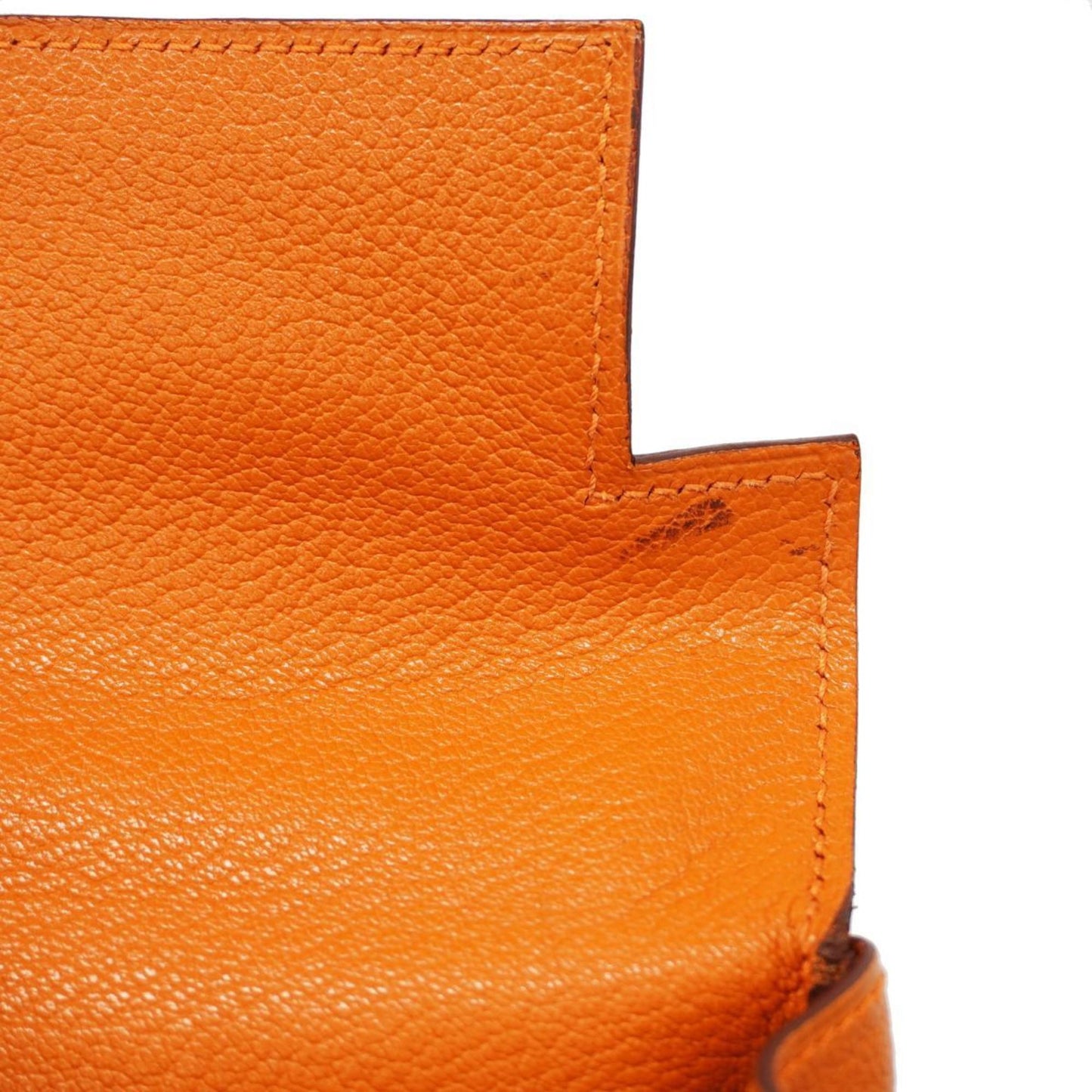 Hermès Kelly 28 Orange Leather Hand Bag