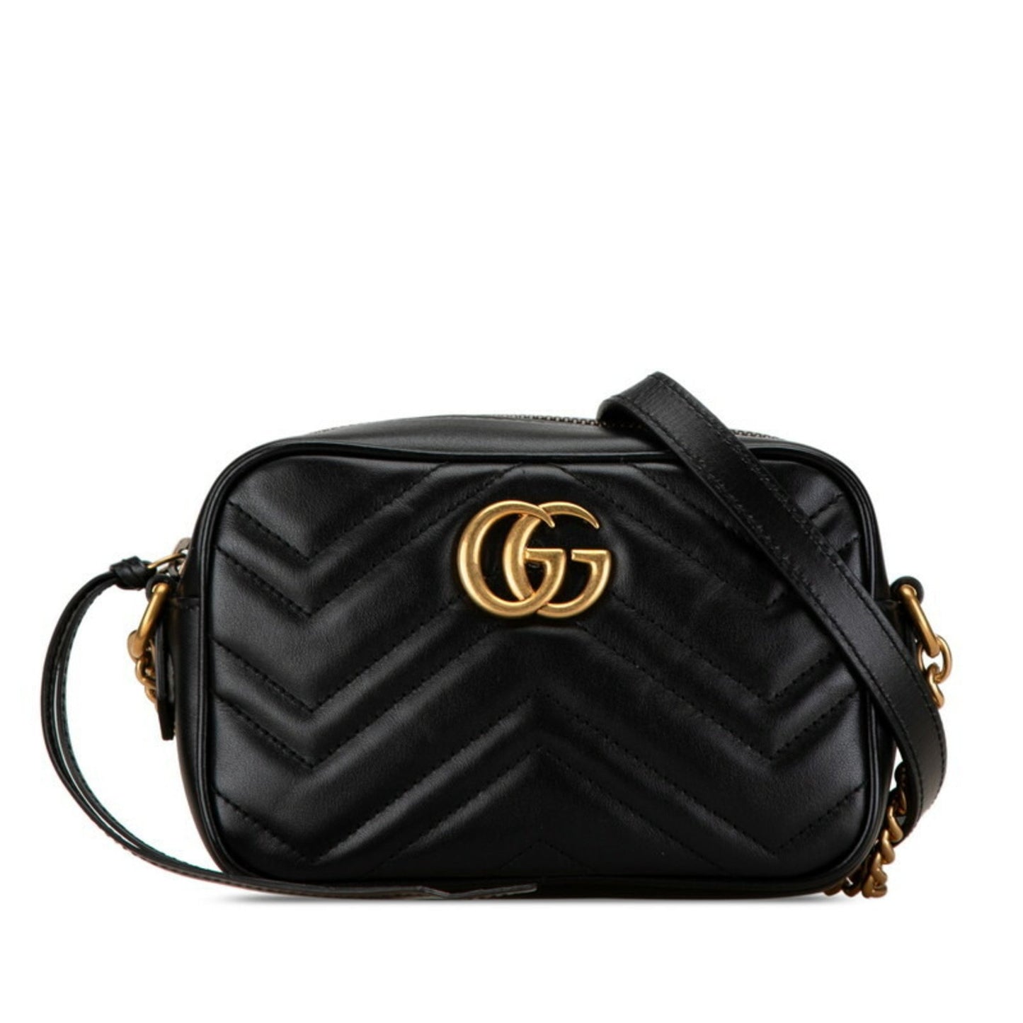 Gucci GG Marmont Black Leather Shoulder Bag