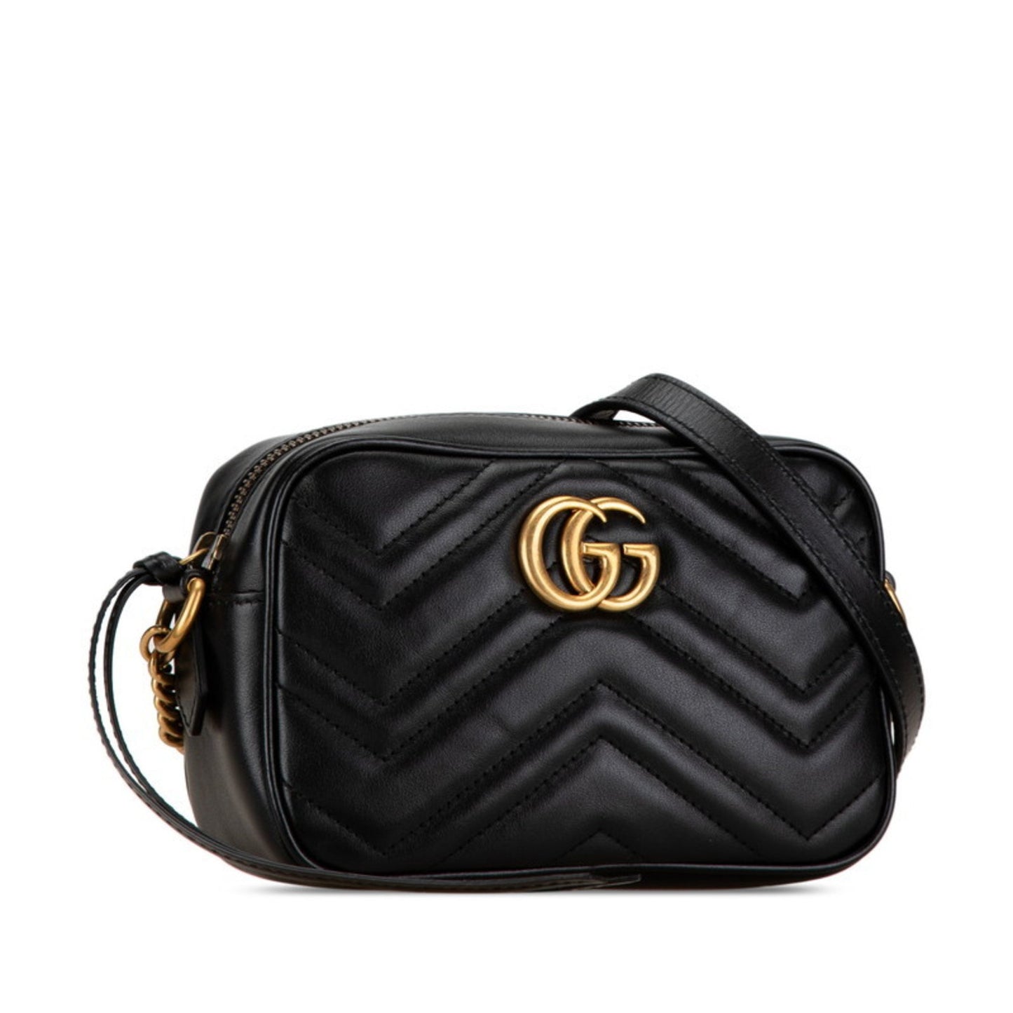 Gucci GG Marmont Black Leather Shoulder Bag