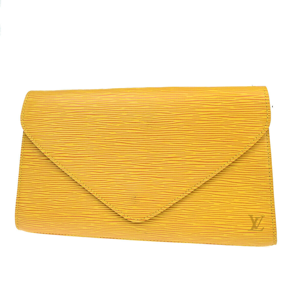 Louis Vuitton Art déco Yellow Leather Clutch Bag