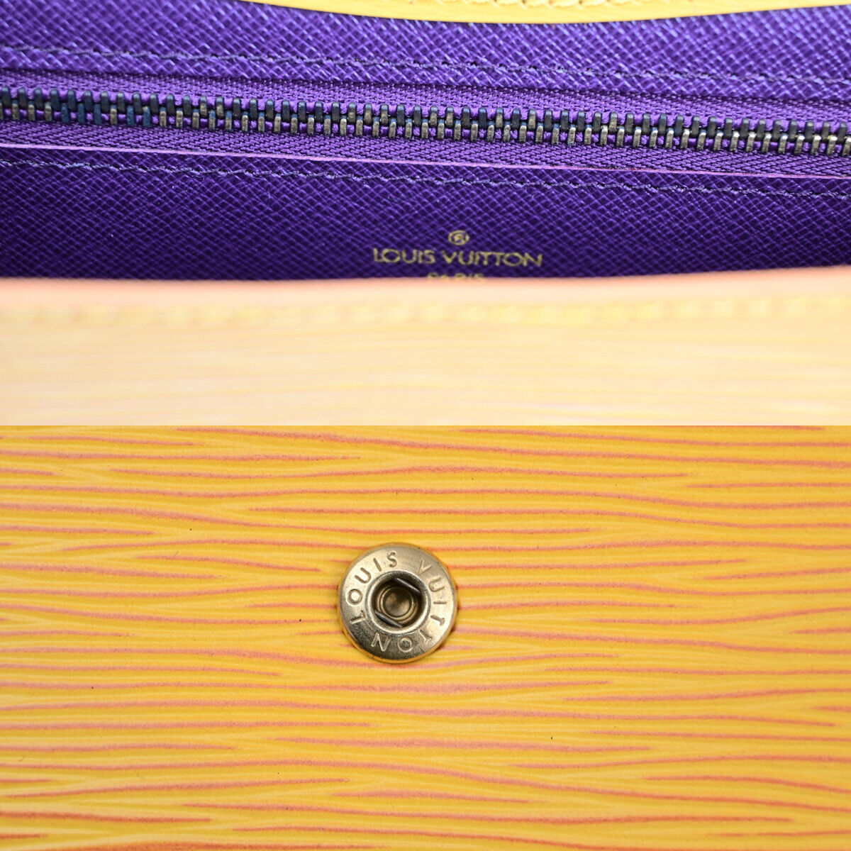 Louis Vuitton Art déco Yellow Leather Clutch Bag