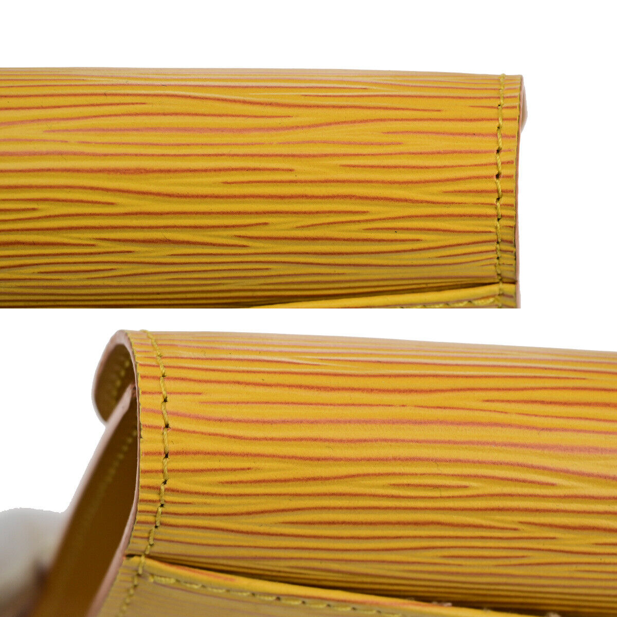 Louis Vuitton Art déco Yellow Leather Clutch Bag