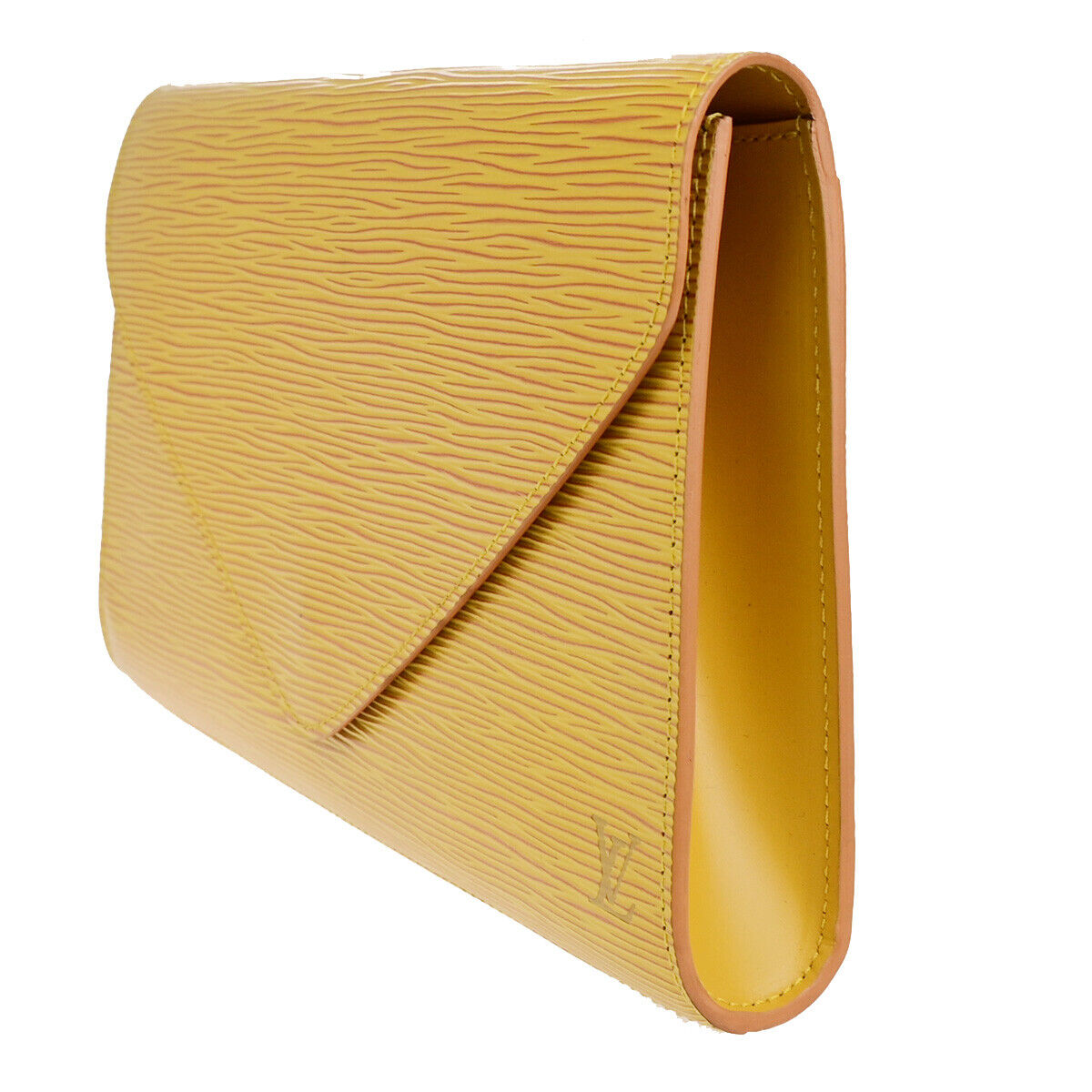 Louis Vuitton Art déco Yellow Leather Clutch Bag