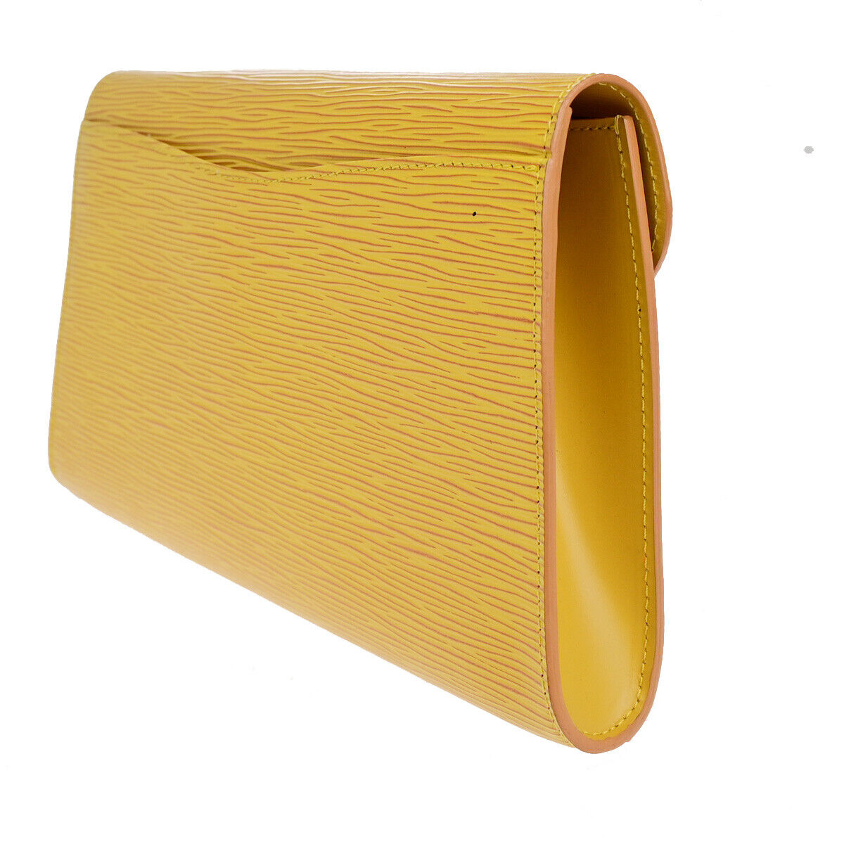 Louis Vuitton Art déco Yellow Leather Clutch Bag