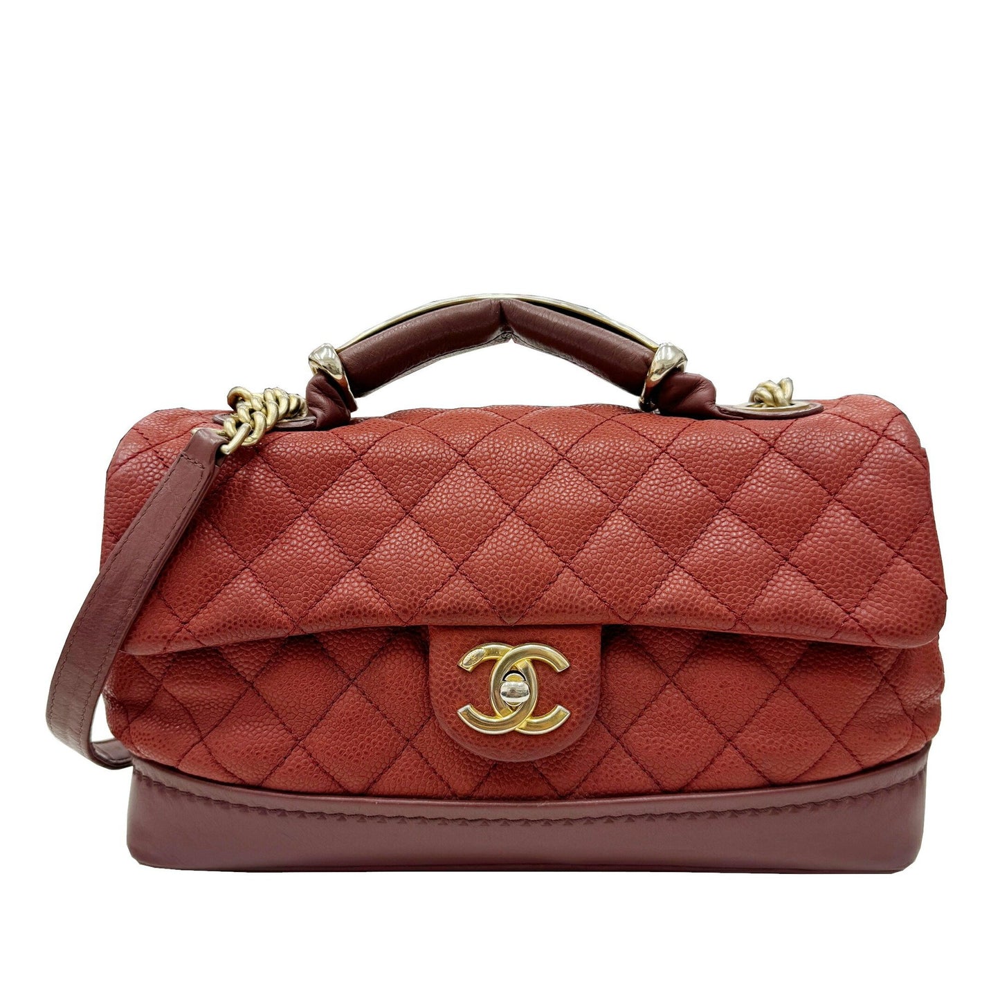 Chanel Timeless Burgundy Leather Shoulder Bag