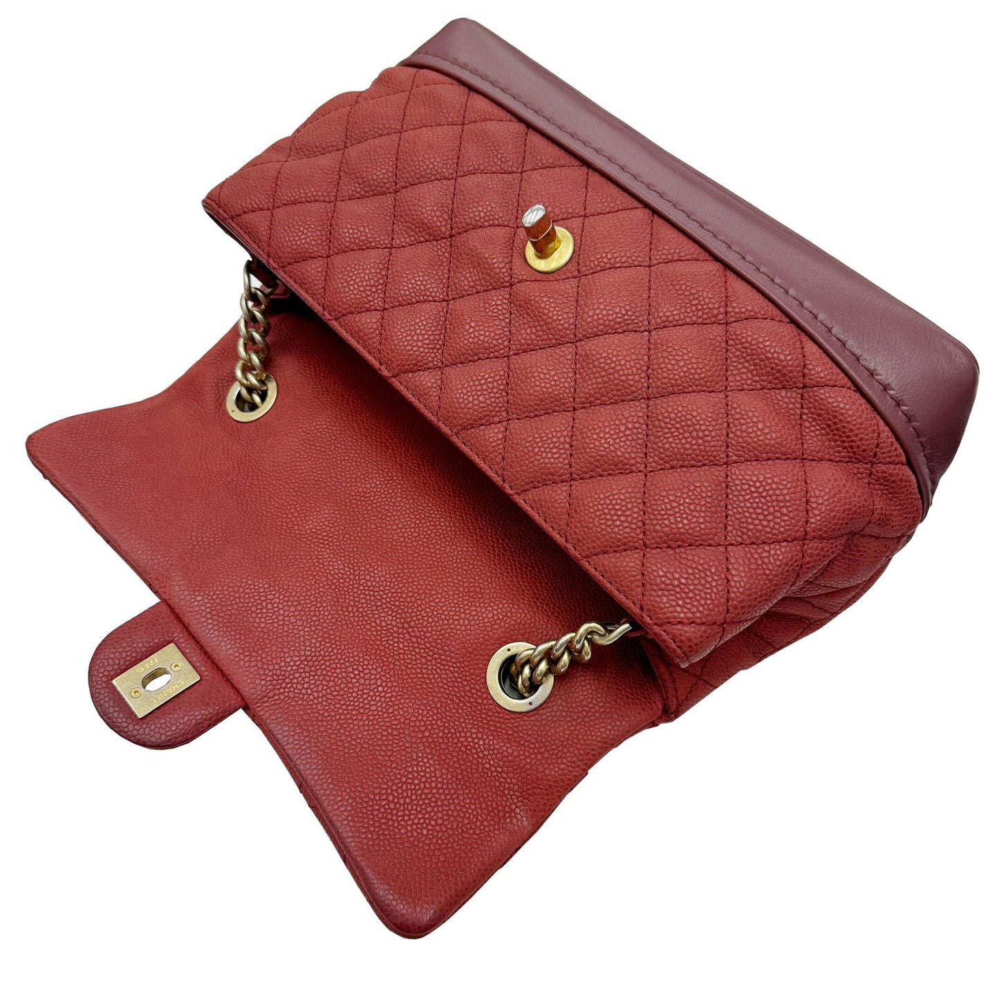 Chanel Timeless Burgundy Leather Shoulder Bag