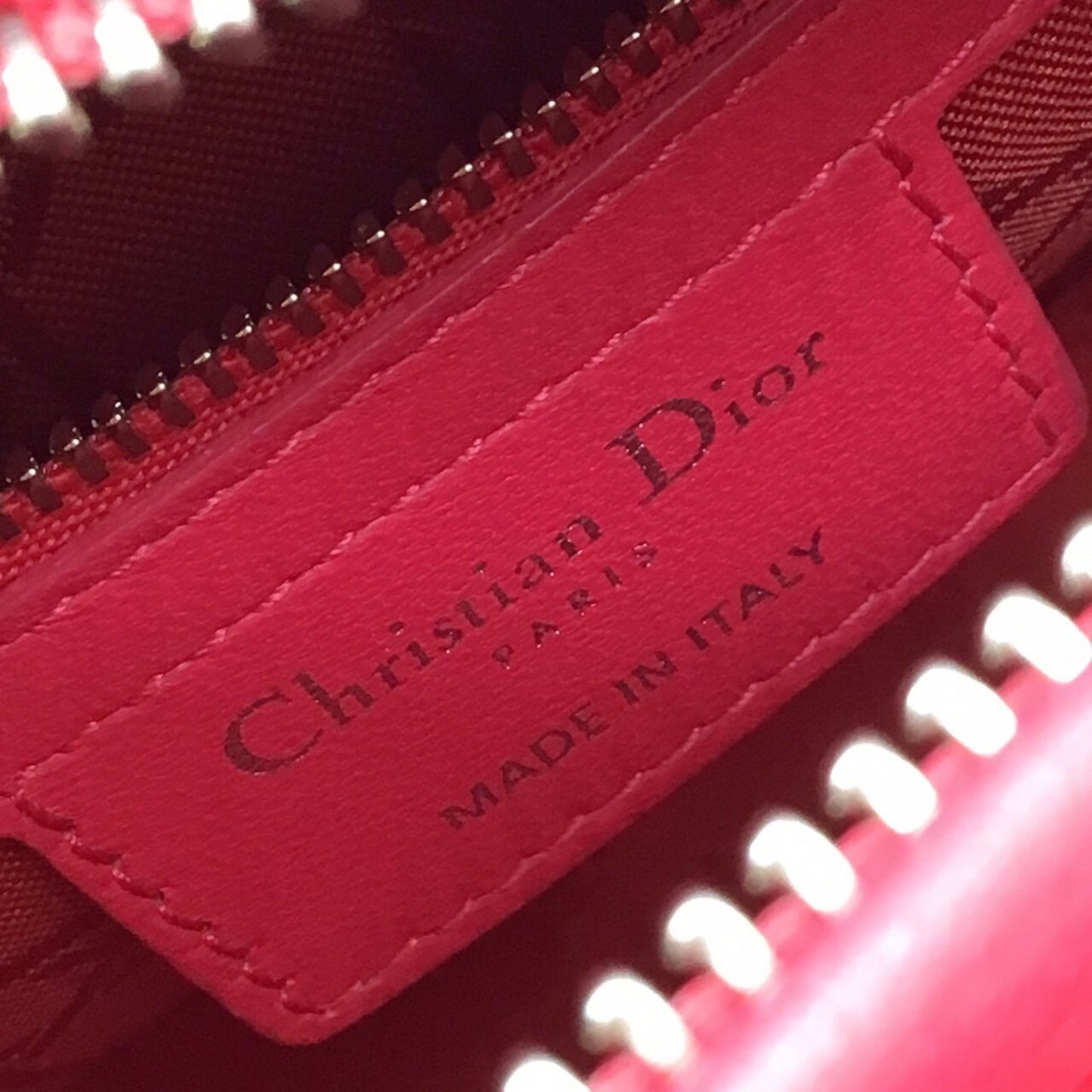 Dior Lady Dior Pink Leather Hand Bag